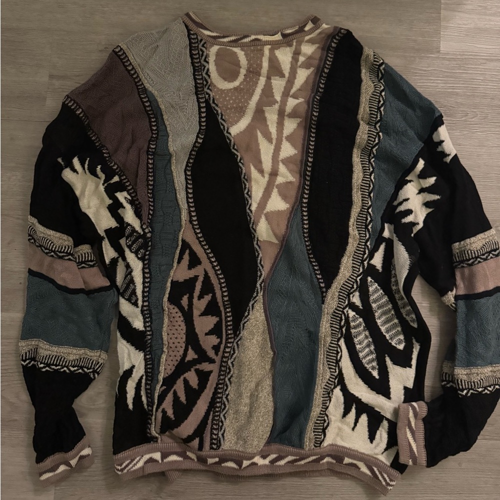 Vintage Men's Multicolor Patterned Sweater